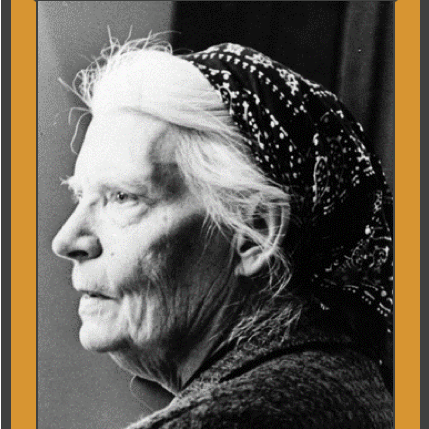 black and white photo of dorothy day